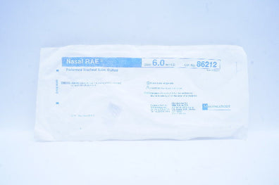 Mallinckrodt 86212 Nasal RAE Preformed Tracheal Tube, Cuffed 6.0mm I.D.